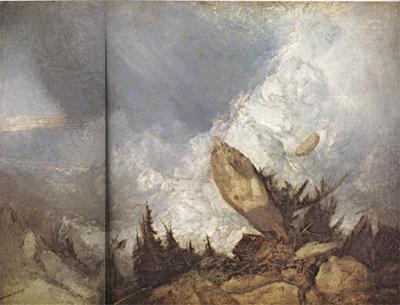 Joseph Mallord William Turner The fall of an Avalanche in the Grisons (mk31) Norge oil painting art